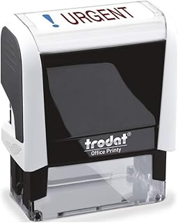 Tampon trodat 4912 office printy avec texte anglais urgent - auto-encreur, encre rouge