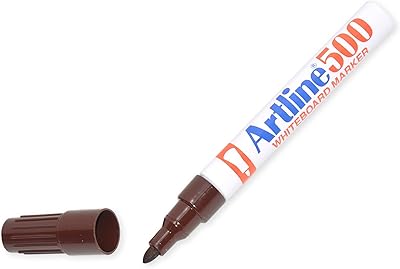 Marqueur pour tableau blanc artline, paquet de 12, marron - armk500br