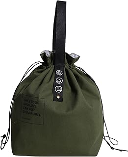 Sac à lunch isotherme réutilisable avec poignée et fermeture à cordon pour femmes