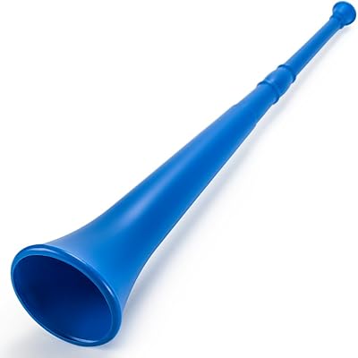 Corne de stade vuvuzela en plastique bodji pedro, 66 cm, bleu - mnsm-001