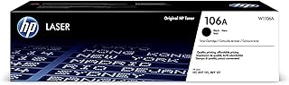 Cartouche de toner laserjet originale hp 106a, noir, 1 paquet, w1106a