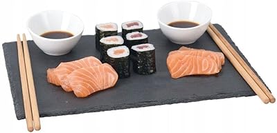 Assiette à sushi en ardoise coopman de muse, taille 30 x 20 cm