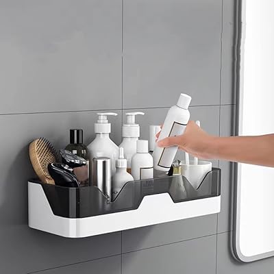 Étagère de douche de salle de bain urbazaar étagère sans perçage étagères flottantes