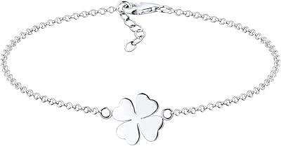 Bracelet rouge en forme de cœur pour femme avec pendentif en argent sterling