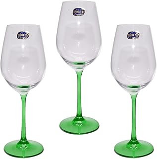 Batterie de cuisine en verre vert bohême 6 pièces 250