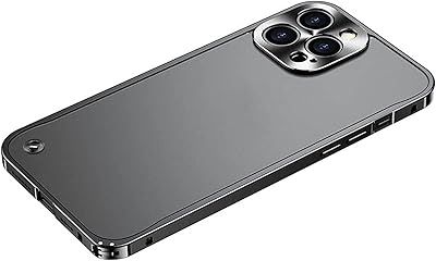 Coque de téléphone portable antichoc avec cadre en métal dépoli pour iphone 12