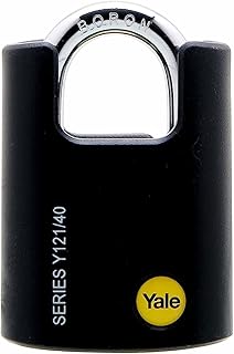 Cadenas de sécurité externe yale y121/40/125/1 taille 40 mm, protégé, 3 clés pour chaîne, porte, portail, atelier, boîte à outils. Diaytar : Le discount nouvelle génération au Sénégal
