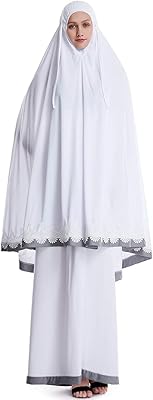 Ensemble de robe abaya longue hijab musulmane deux pièces à couverture