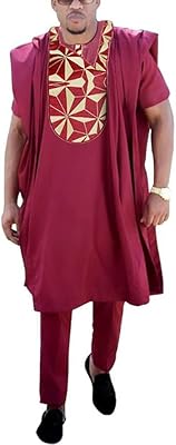 Vêtements africains pour hommes bobo top dashiki chemises et pantalons 3 pièces vêtements