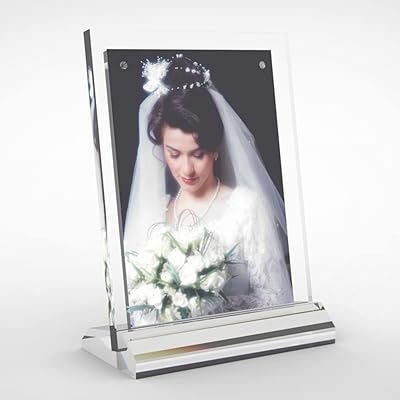 Cadre photo en acrylique mira k 5x7 avec base et fermeture magnétique |