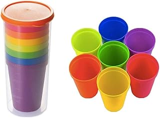 Gobelets en plastique réutilisables 7 pièces gobelets durables à eau ensemble de eau