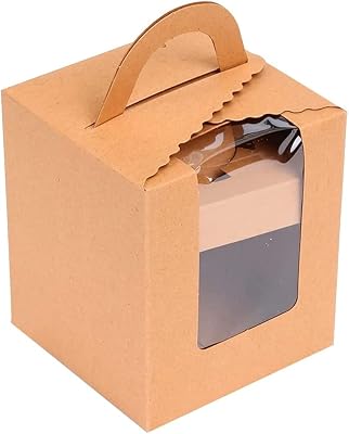 Red dot gift® lot de 50 boîtes à cupcakes individuelles avec poignée d'insertion