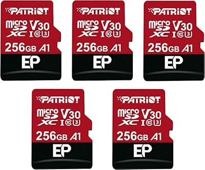 Carte micro sd patriot 256 go a1/v30 pour téléphones et tablettes android, enregistrement