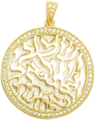 Pendentif/collier en forme d'étoile juive israélienne, de cercle ou de barre en argent