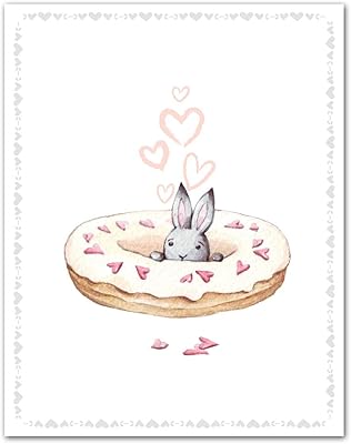 Tj originals rabbit design art mural pour enfants - sans cadre, taille 11