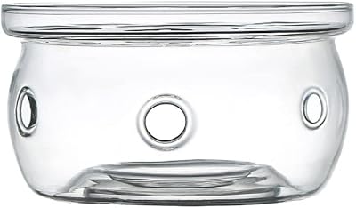 Théière transparente universelle neoflam en cristal borosilicate avec base chauffante en verre résistant