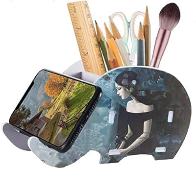 Porte-crayon dream max joli porte-crayon amovible multifonctionnel en forme d'éléphant en bois support