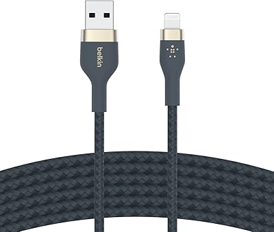 Câble lightning tressé belkin boost charge pro flex usb type