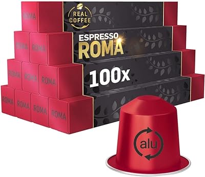 Espresso italien roma 100 capsules de real coffee danemark