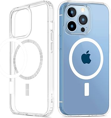 Coque magnétique transparente vigo pour iphone 13 pro, compatible avec magsafe, pare-chocs fin