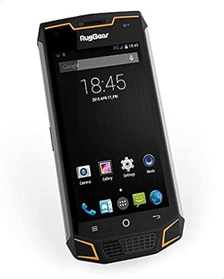 Téléphone android double sim rugg gear rg740 - 4g lte, noir/jaune, 16 go