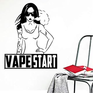 Autocollant mural en vinyle pvc sans fumée décoration murale pour magasin de vape