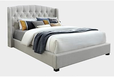 Cadre de lit en tissu nicholson avec matelas king size - 180 x