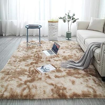 Tapis de maison ultra doux, tapis touffeté antidérapant tie-dye pour chambre à coucher
