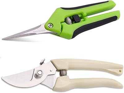 Sécateur d'arbres fruitiers de jardin en acier inoxydable, sécateur de jardin à lame fine et pointue avec serrure (paquet de 2). Diaytar Sénégal : L'e-commerce qui vous ressemble