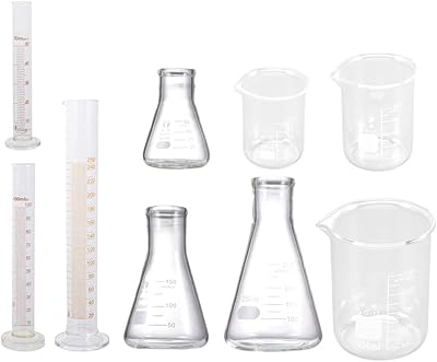 Ensemble de 9 flacons en verre de laboratoire hemoblue, kit scientifique de laboratoire