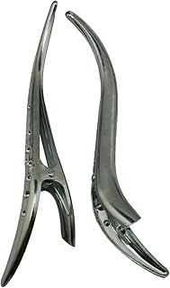 Pince à cheveux courbe fenggtonqii couleur argenté 130 mm de longueur sans dents