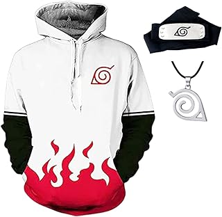 Sweat à capuche 3d anime akatsuki pour hommes, pull décontracté à capuche