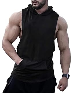 Mode pour hommes décontracté couleur unie fitness sweat à capuche de sport