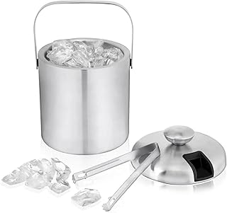 Seau à glace leroy seau isotherme portable en acier inoxydable de 13 l