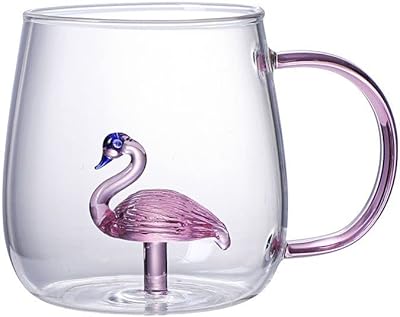 Tasse en cristal flamant rose