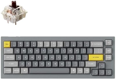 Clavier mécanique kikron q2 qmk gateron g pro avec rvb, poignée marron