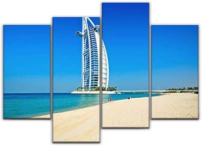 4 peintures burj al arab hotel dubaï dubaï, images sur toile pour la décoration