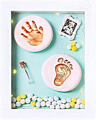 Kit d'empreintes de mains et de pieds margoun pour bébés cadre en bois
