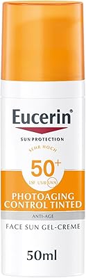 Eucerin sun control gel-crème teinté spf 50+, teinte moyenne, 50 ml