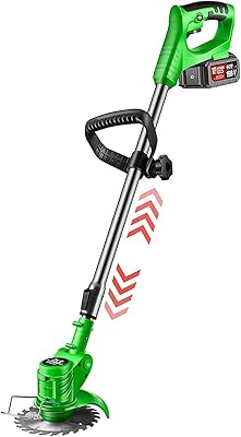 Tondeuse à gazon électrique de jardin, batterie sans fil portable et chargeur, tondeuse