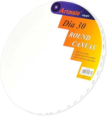 Peinture sur toile circulaire art mate de jignr30 taille 30 cm