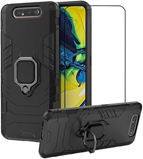 Coque samsung galaxy a80 / a90 + protecteur d'écran en verre trempé, coque