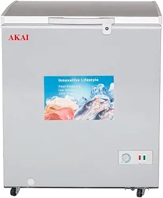 Congélateur coffre akai, 220 litres, blanc, modèle cfma225ce, pour un an et 5