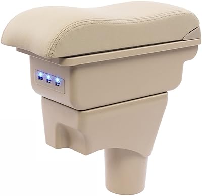 Pour nissan sunny/versa 2011-2016, boîte d'accoudoir en cuir pu boîte de contenu