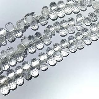 Perles à facettes en cristal de quartz couleur blanche perles facettes