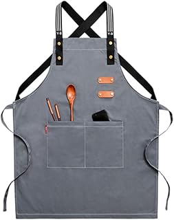 Tablier de cuisine réglable, tablier en jean pour coiffeur, réglable pour hommes femmes