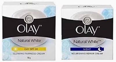 Crème de jour aux baies blanches naturelles olay, crème de nuit 50 g/2