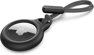 Support de protection anti-rayures belkin pour airtag avec sangle - noir