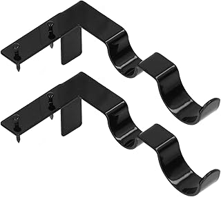 2 supports de tringle à rideau double crochets de suspension de type rideau