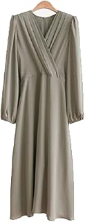 Zokiva robe longue formelle mode femmes tempérament bureau dame élégant travail vêtements